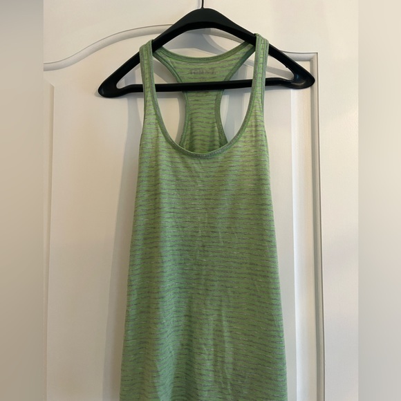Green Cotton Striped Tank - Picture 3 of 4